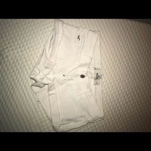 Hollister White Jean Shorts